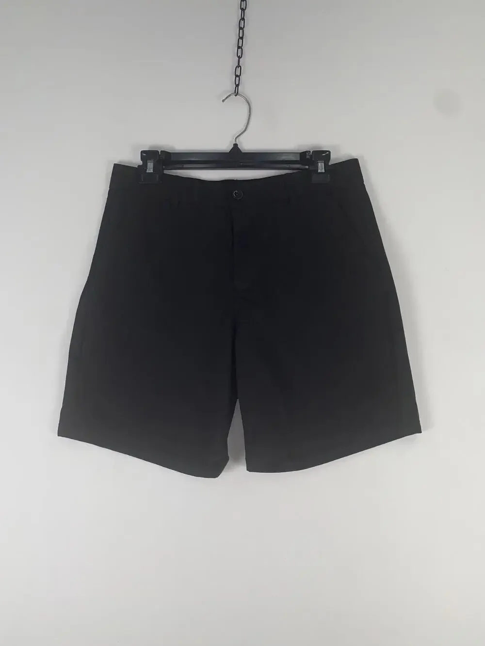 Shorts Mens 32 Black Chino Flat Front Pockets Lightweight Casual Summer